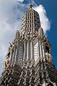 Bangkok Wat Arun - The top section of the Phra Prang is guarded by the Hindu god Indra on his three-headed elephant Erawan. 